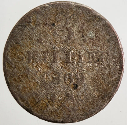 1869 Norway 3 Skilling Silver Coin | Collectable Grade | a5537