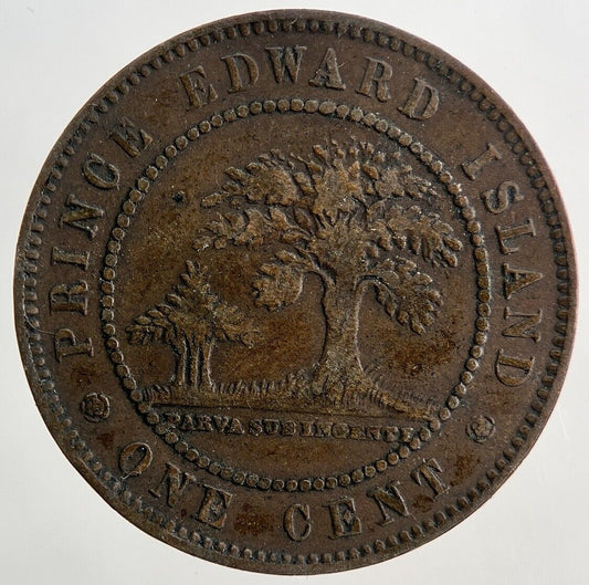 1871 Canada Prince Edward Island One 1 Cent Coin | Fine Collectable Grade