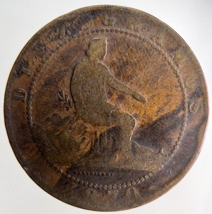 1870 Spain Diez 10 Centimos Coin | Collectable Grade