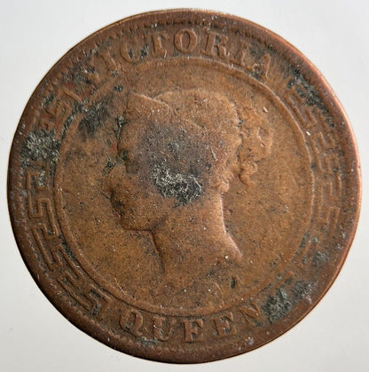 1870 Ceylon 10 Cents Coin | Collectable Grade | a3028