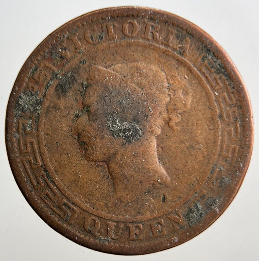 1870 Ceylon 10 Cents Coin | Collectable Grade | a3028