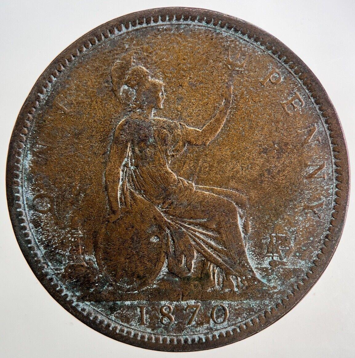 1870 Victoria One Penny Coin | Fine Collectable Grade