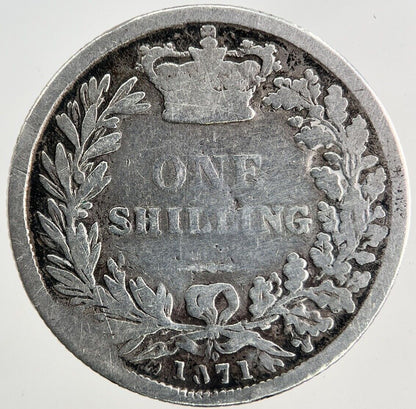 1871 Victoria One Shilling Silver Coin | Collectable Grade