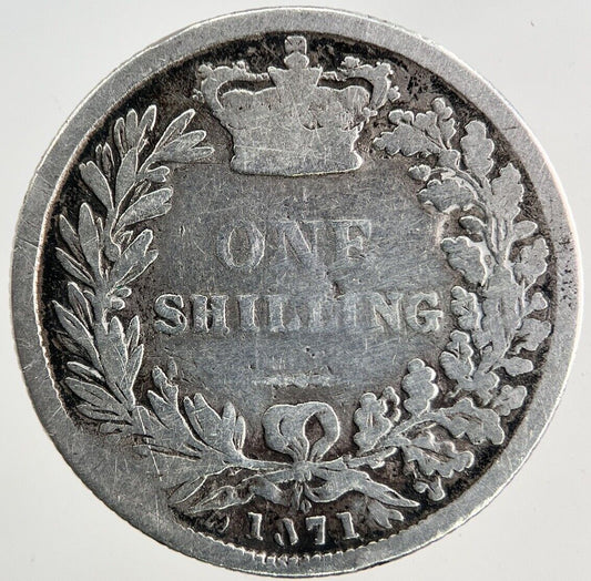 1871 Victoria One Shilling Silver Coin | Collectable Grade