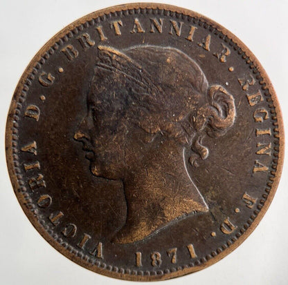 1871 Jersey One Thirteenth Of A Shilling 1/13th Coin | Fine Collectable Grade
