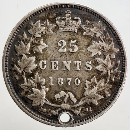 1870 Canada 25 Cents Silver Coin | Very High Grade | a5084