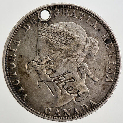 1870 Canada 25 Cents Silver Coin | Very High Grade | a5084