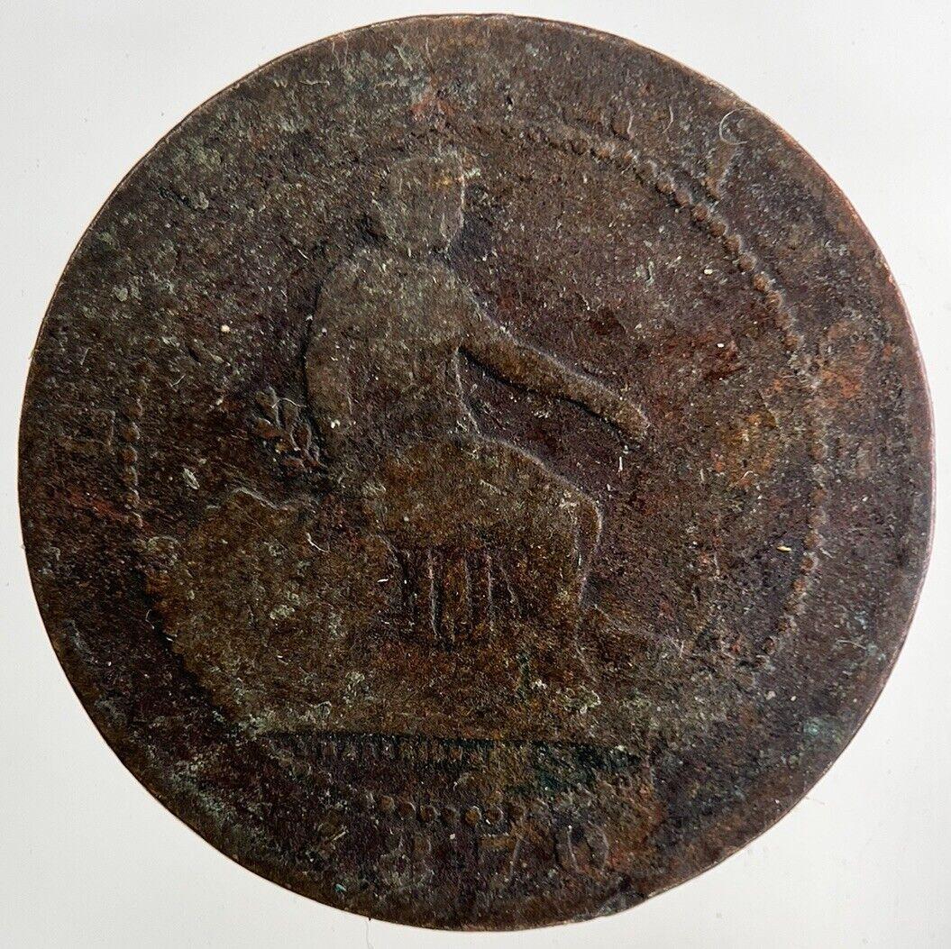 1870 Spain 5 Centimos Coin | Fair Grade
