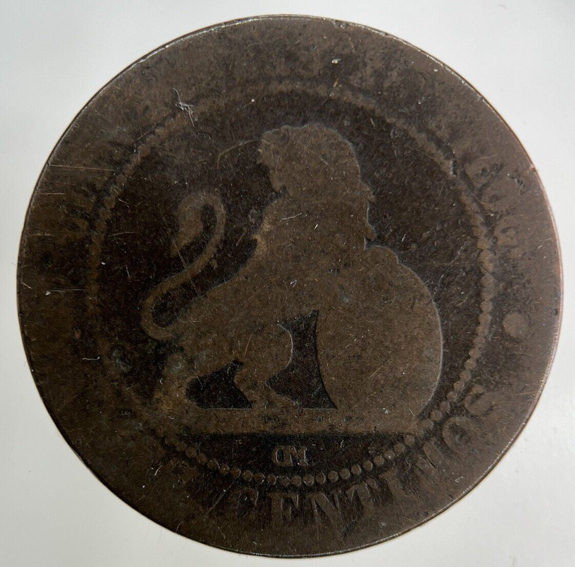 1870 Spain 10 Centimos Coin | Fair Grade