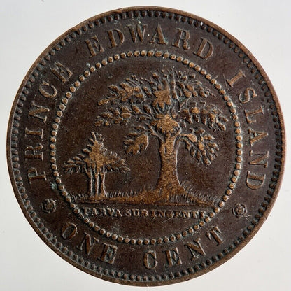 1871 Canada Prince Edward Island One 1 Cent Coin | Fine Collectable Grade