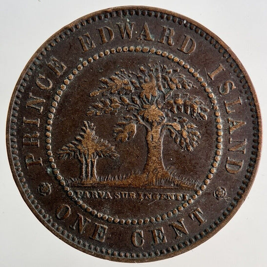 1871 Canada Prince Edward Island One 1 Cent Coin | Fine Collectable Grade