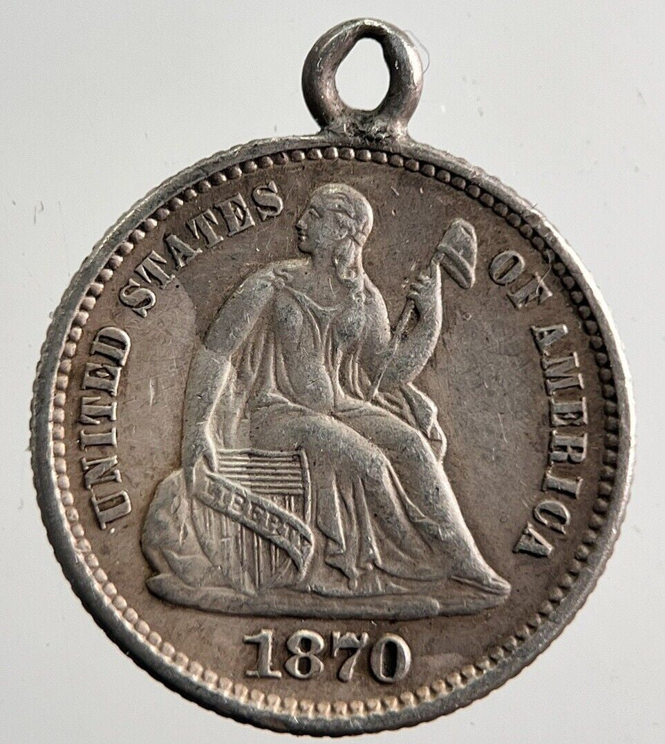 1870 US USA Half Dime Silver Coin | Very High Grade