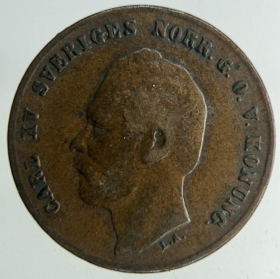 1872 Sweden 1 Ore Coin | Fine Collectable Grade
