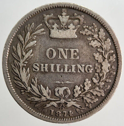 1873 Die-23 Victoria Shilling Silver Coin | Collectable Grade | a3933