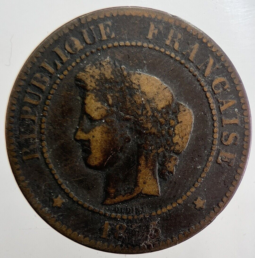 1873 France 5 Centimes Coin | Fair Grade