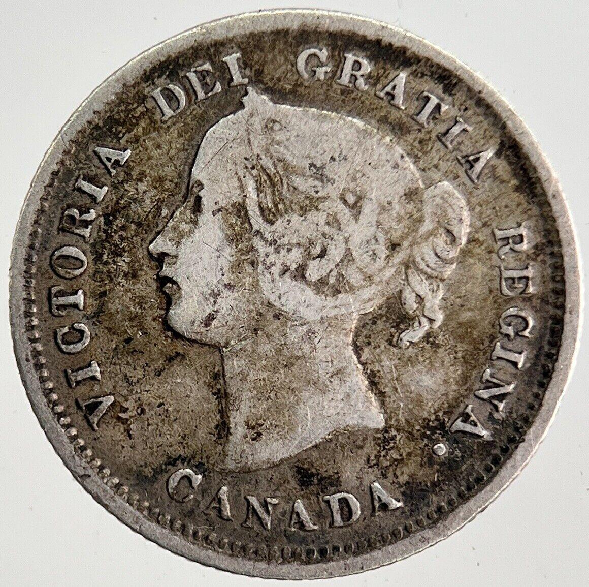 1872-H Canada 5 Cents Silver Coin | Collectable Grade | a8302