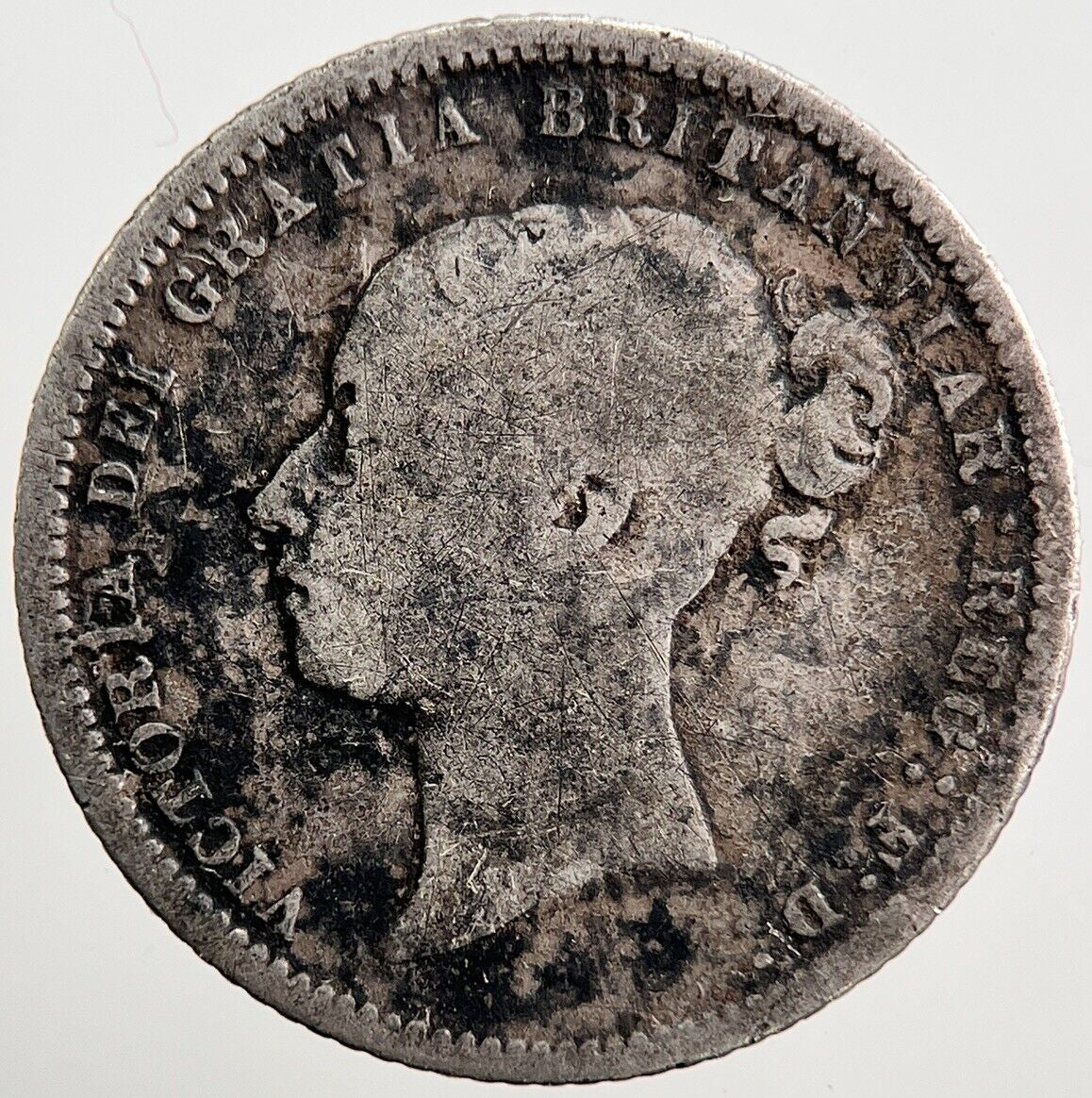 1872 Victoria Sixpence Silver Coin | Collectable Grade | a357