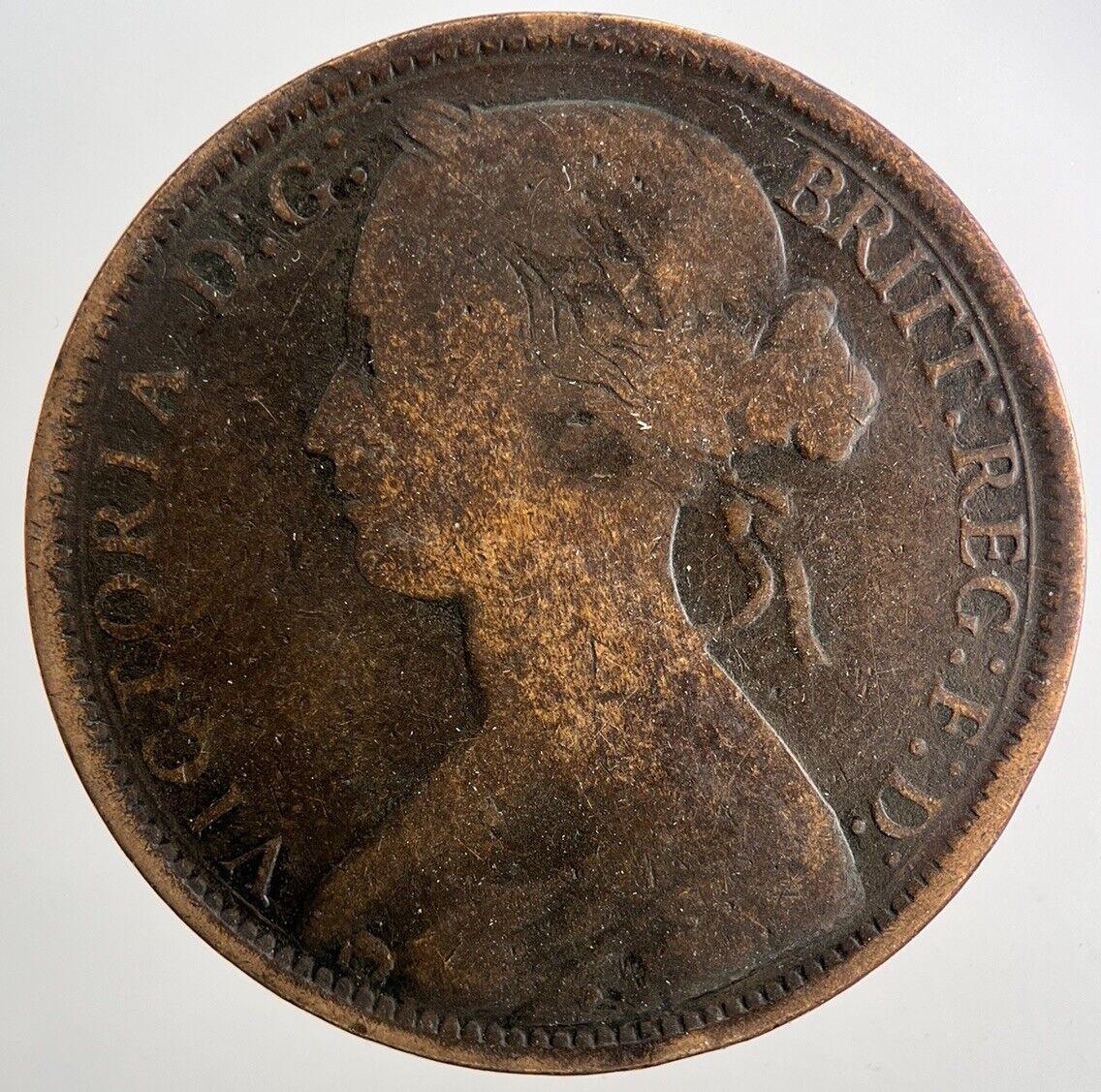 1872 Victoria One Penny Coin | Fine Collectable Grade | a9446