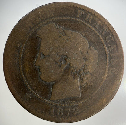 1872 France 10 Dix Centimes Coin | Collectable Grade