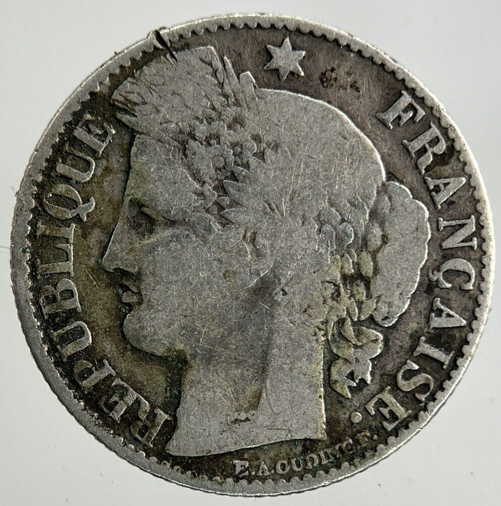1872 France 50 Centimes Silver Coin | Collectable Grade