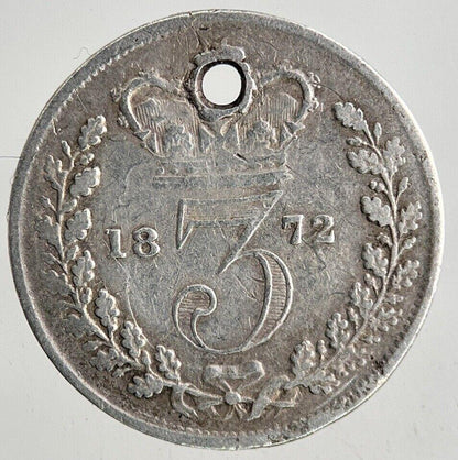 1872 Victoria Threepence Silver Coin | Collectable Grade