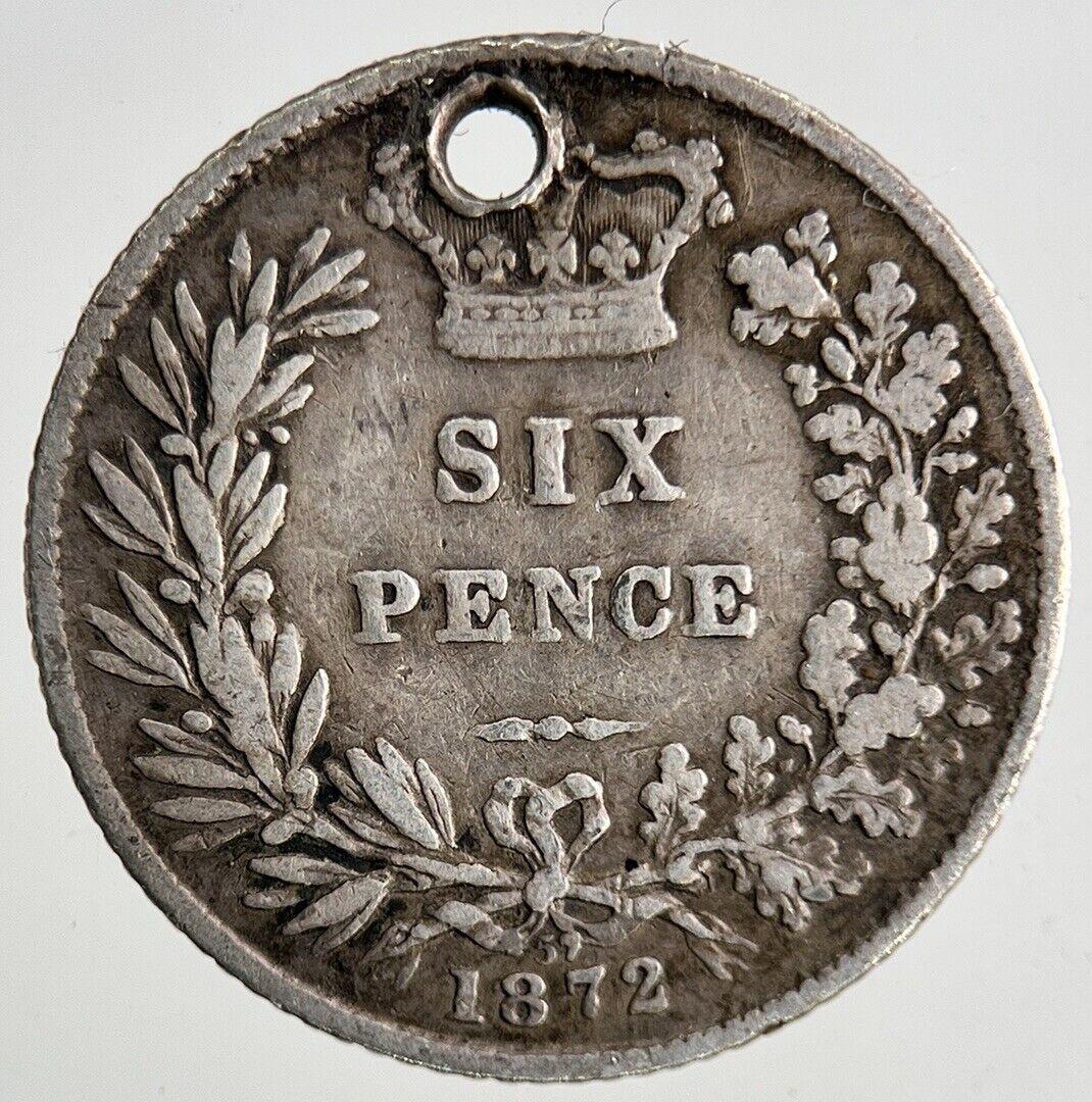 1872 Victoria Sixpence Silver Coin | Fine Collectable Grade