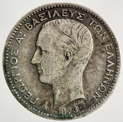 1873 Greece Greek 1 Drachma Silver Coin | Fine Collectable Grade