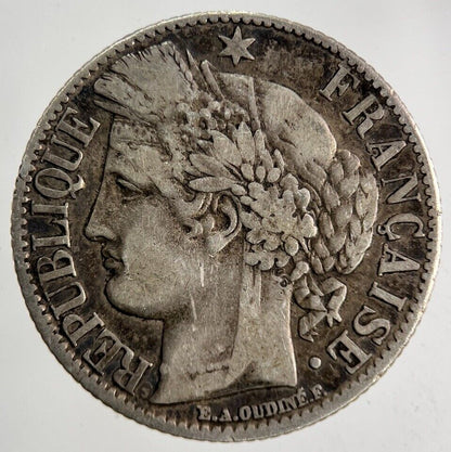 1872 France 1 Franc Silver Coin | Fine Collectable Grade