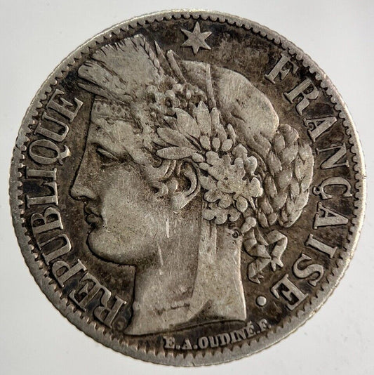 1872 France 1 Franc Silver Coin | Fine Collectable Grade
