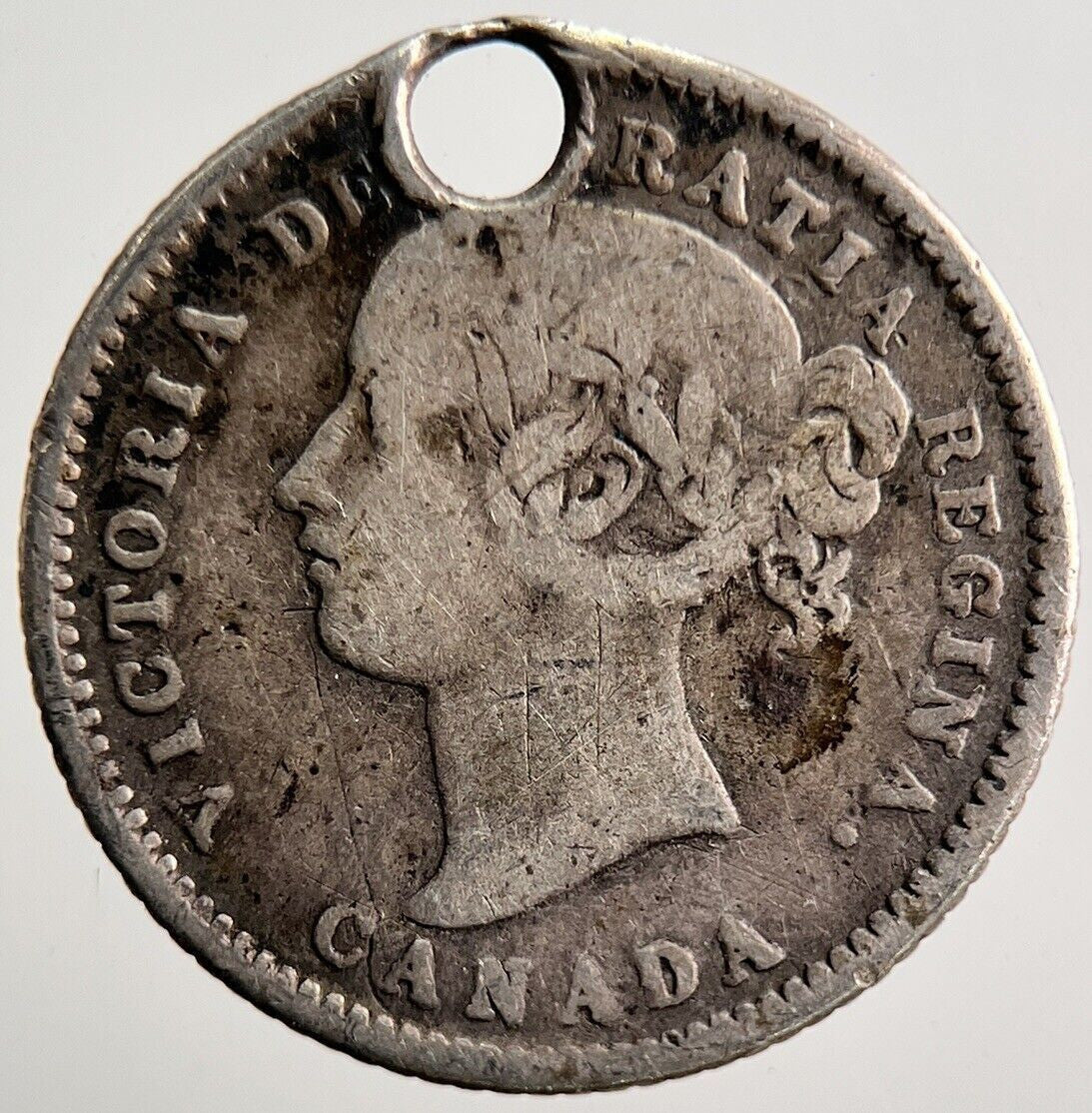 1874 Canada 10 Cents Silver Coin | Collectable Grade | a3482