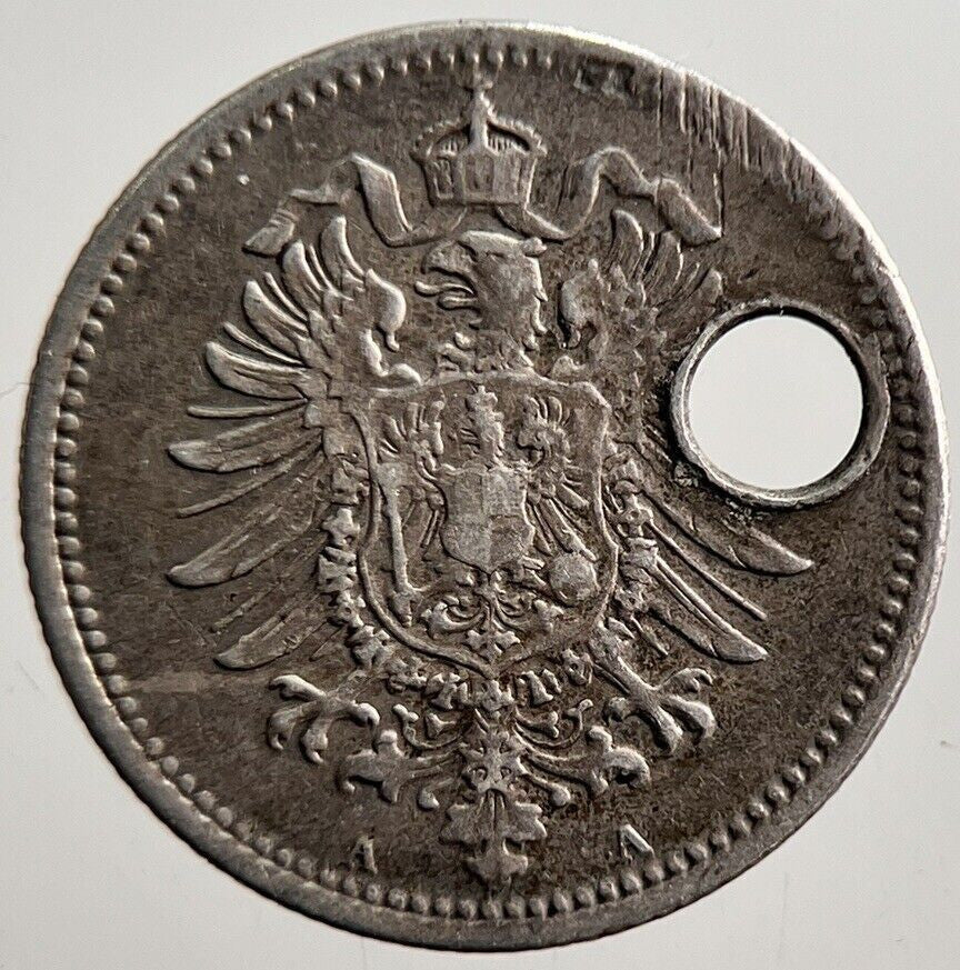 1874 Germany 20 Pfennig Silver Coin | Collectable Grade | a3550