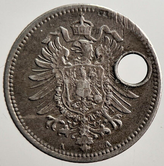 1874 Germany 20 Pfennig Silver Coin | Collectable Grade | a3550