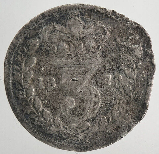 1873 Victoria Threepence Silver Coin | Collectable Grade | a6752