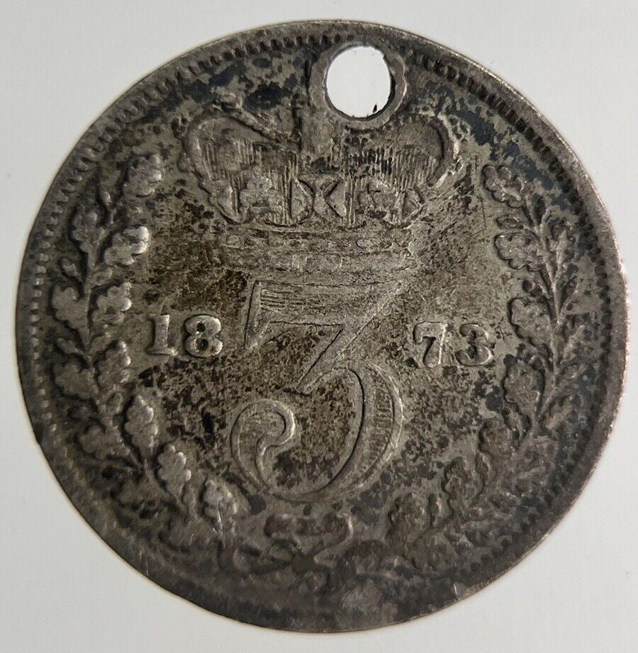 1873 Victoria Threepence Silver Coin | Fine Collectable Grade