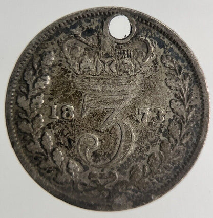 1873 Victoria Threepence Silver Coin | Fine Collectable Grade