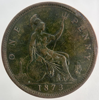 1873 Victoria One Penny Coin | Fine Collectable Grade
