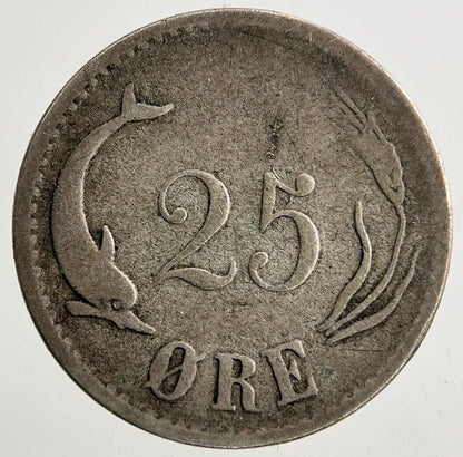 1874 Denmark 25 Ore Silver Coin | Collectable Grade
