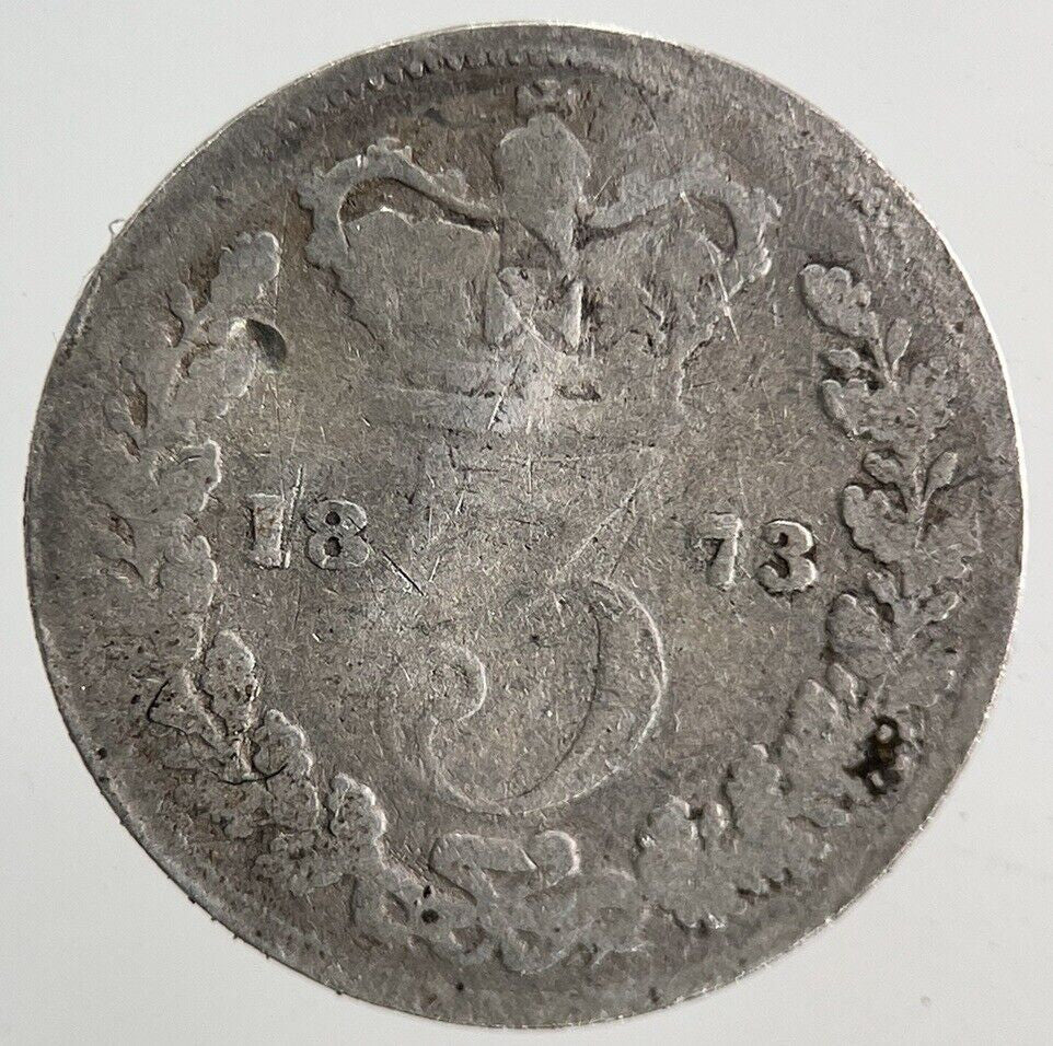 1873 Victoria Threepence Silver Coin | Collectable Grade
