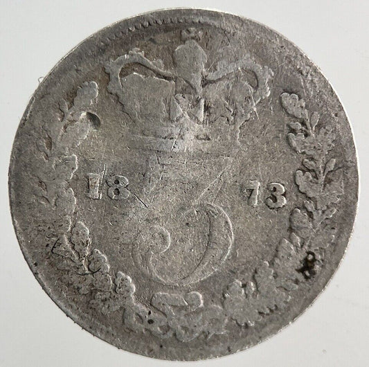 1873 Victoria Threepence Silver Coin | Collectable Grade