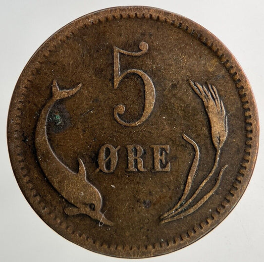 1874 Denmark 5 Ore Coin | Collectable Grade
