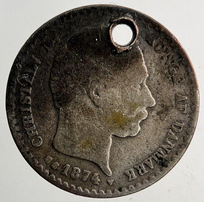 1874 Denmark Silver 10 Ore Coin | Collectable Grade
