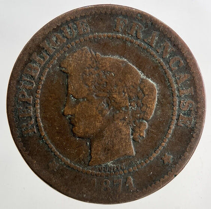 1874 France 5 Centimes Coin | Collectable Grade