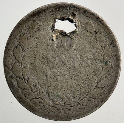 1874 Netherlands 10 Cents Silver Coin | Fair Grade
