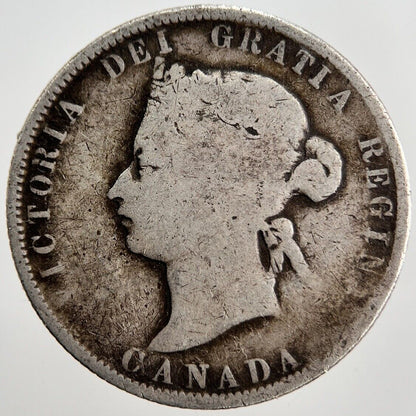 1874 Victoria Canadian 25 Cents Silver Coin | Collectable Grade | a2495