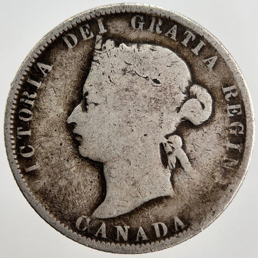 1874 Victoria Canadian 25 Cents Silver Coin | Collectable Grade | a2495