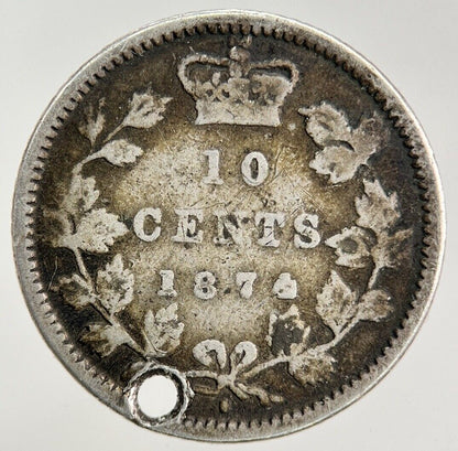 1874 Canada 10 Cents Silver Coin | Collectable Grade