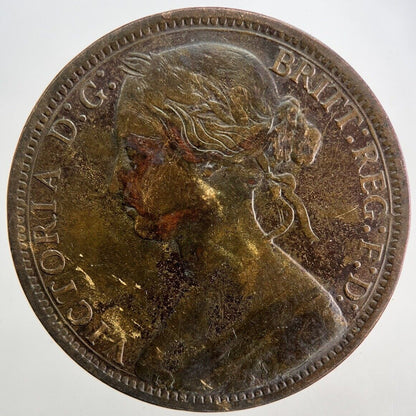 1873 Victoria One Penny Coin | Fine Collectable Grade