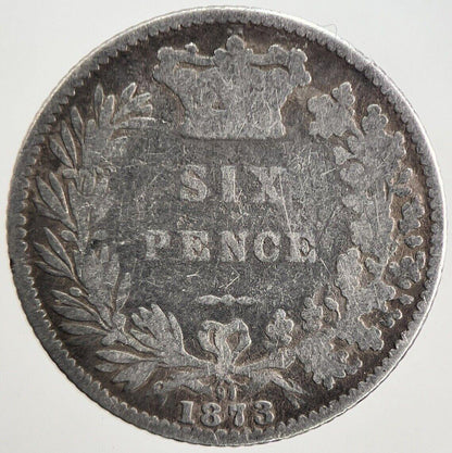 1873 Victoria Sixpence Silver Coin | Collectable Grade | a5527