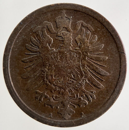 1874 Germany 2 Pfennig Coin | Fine Collectable Grade