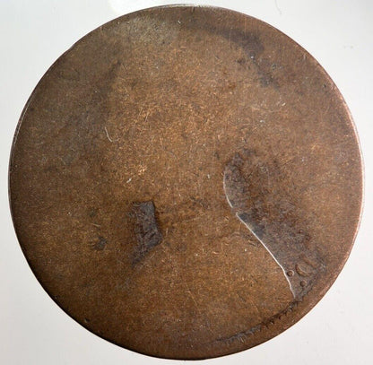 1873 Victoria One Penny Coin | Worn Grade